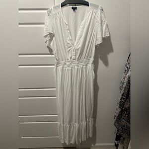 Torrid White Eyelet Maxi Dress